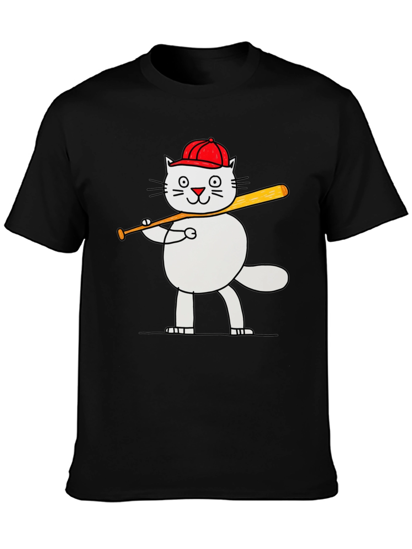Baseball Cat T-Shirt - Funny Kitten Tee