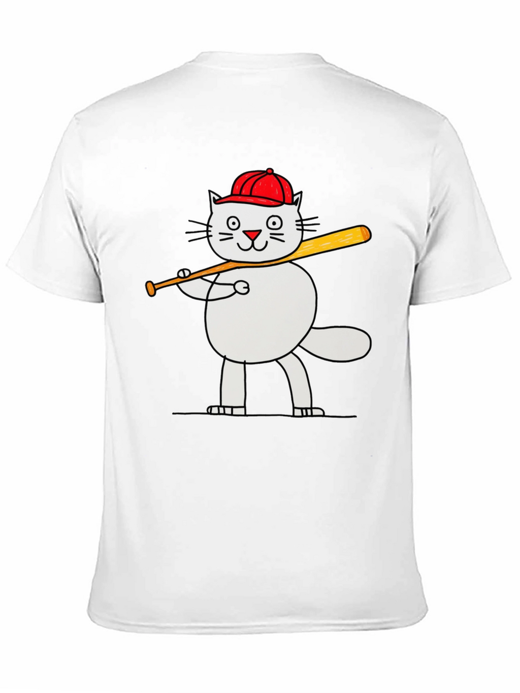Baseball Cat T-Shirt - Funny Kitten Tee