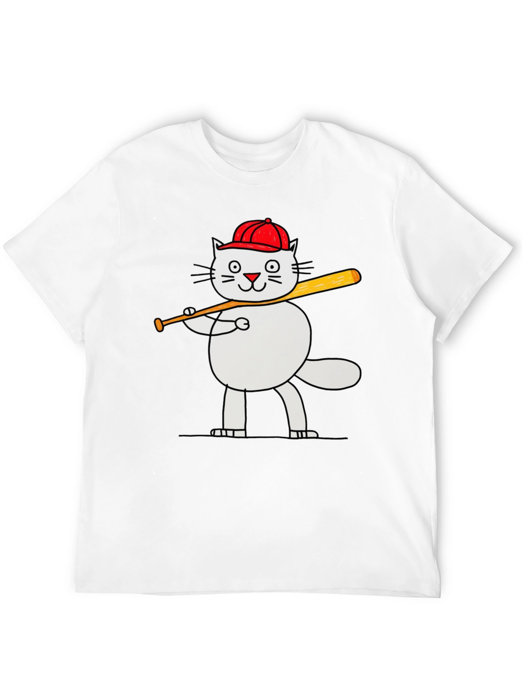 Baseball Cat T-Shirt - Funny Kitten Tee