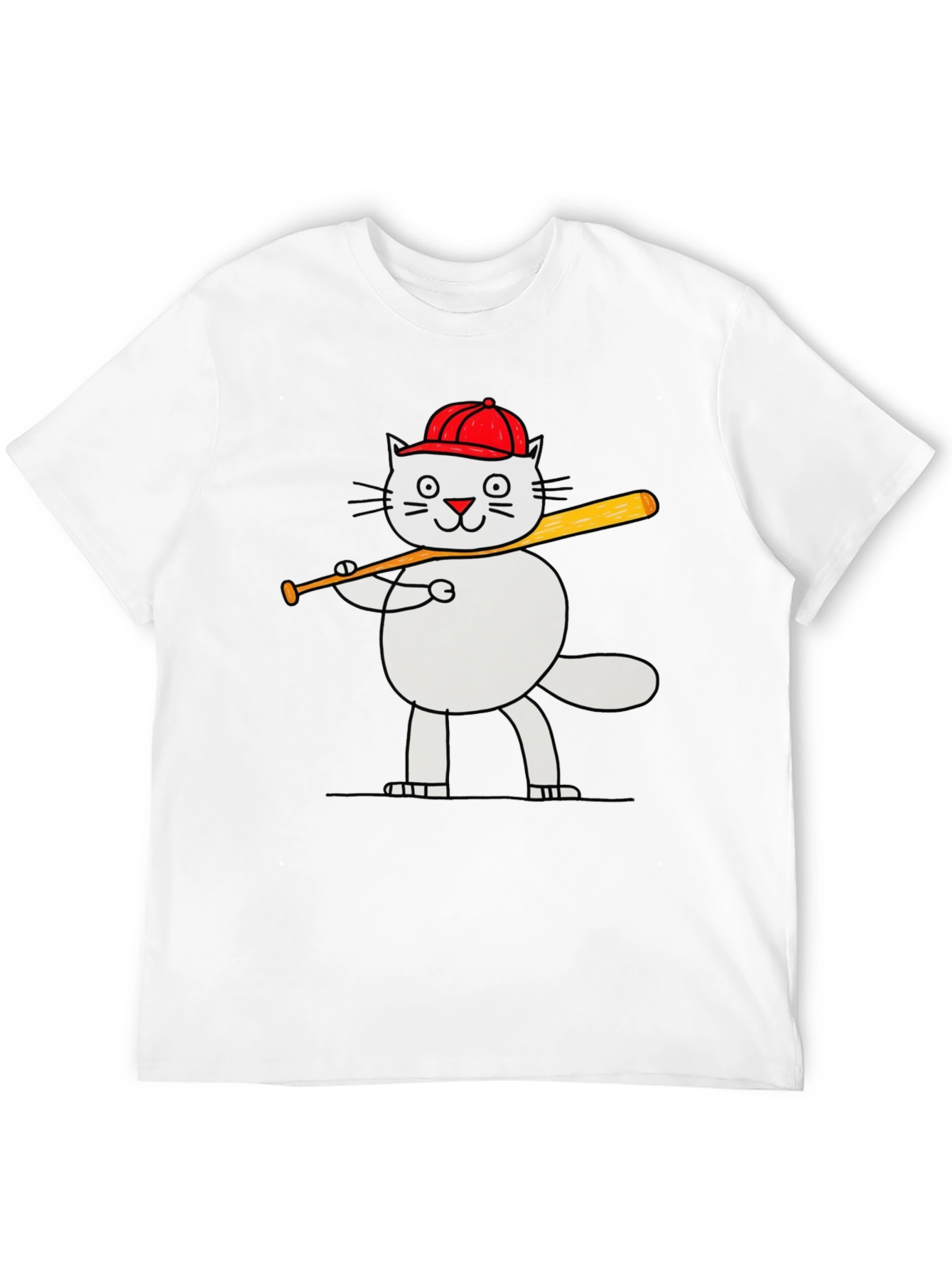 Baseball Cat T-Shirt - Funny Kitten Tee