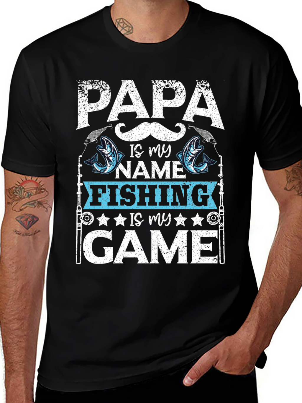 Papa Fishing Game T-Shirt