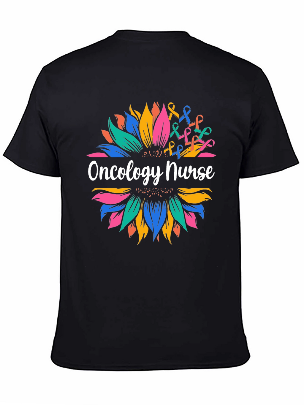 Oncology Nurse Sunflower Graphic T-Shirt