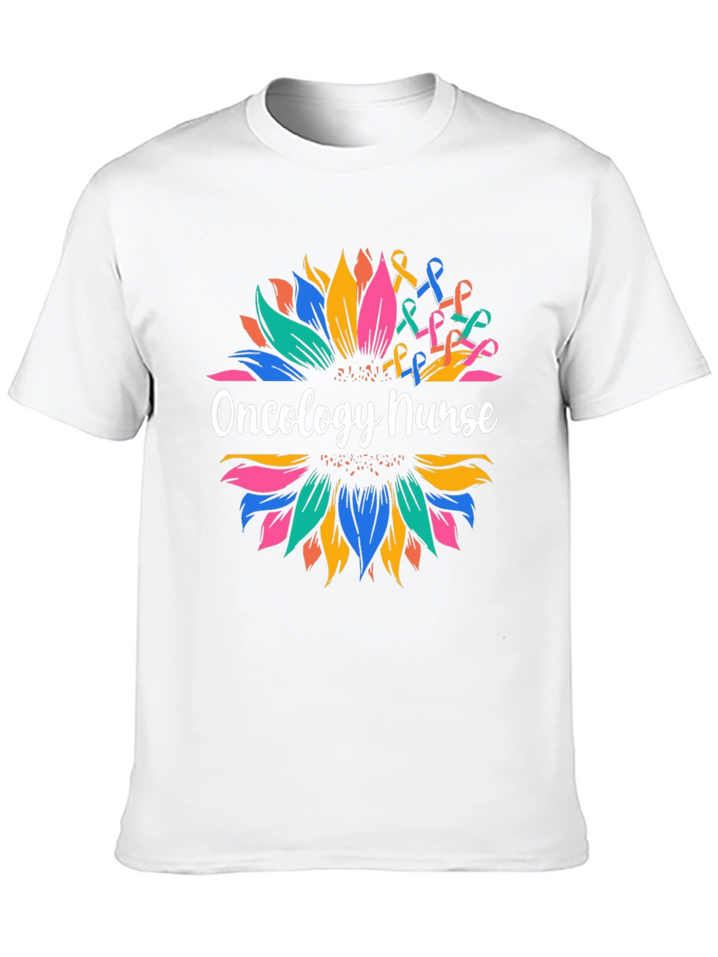Oncology Nurse Sunflower Graphic T-Shirt