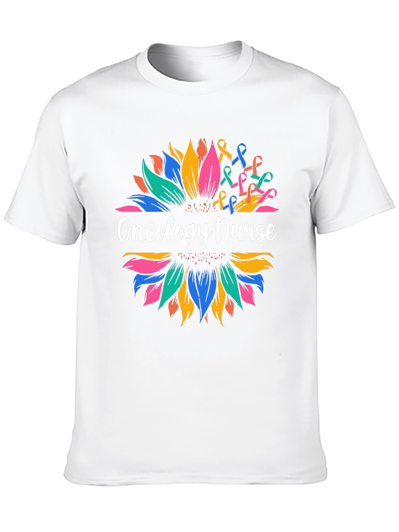 Oncology Nurse Sunflower Graphic T-Shirt