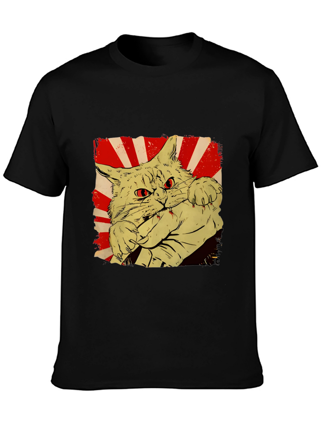 Cat Bite Graphic Tee - Red Eye Feline