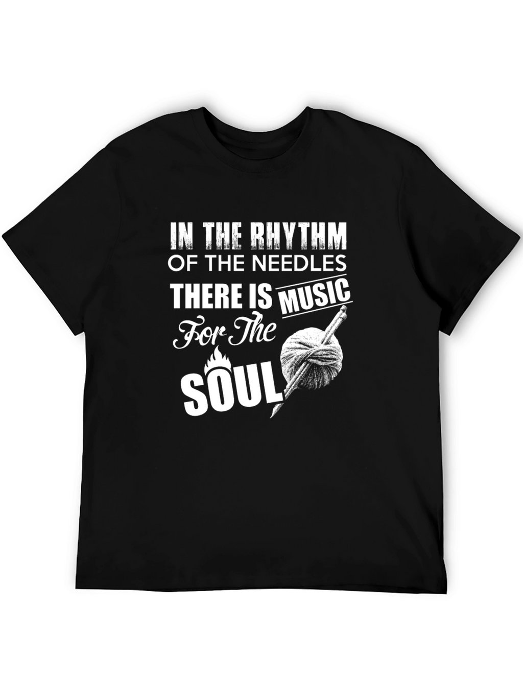 Knitting Music T-Shirt - Rhythm of Needles
