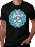 Blessed Mom Graphic Tee - Christian Mothers Day Shirt