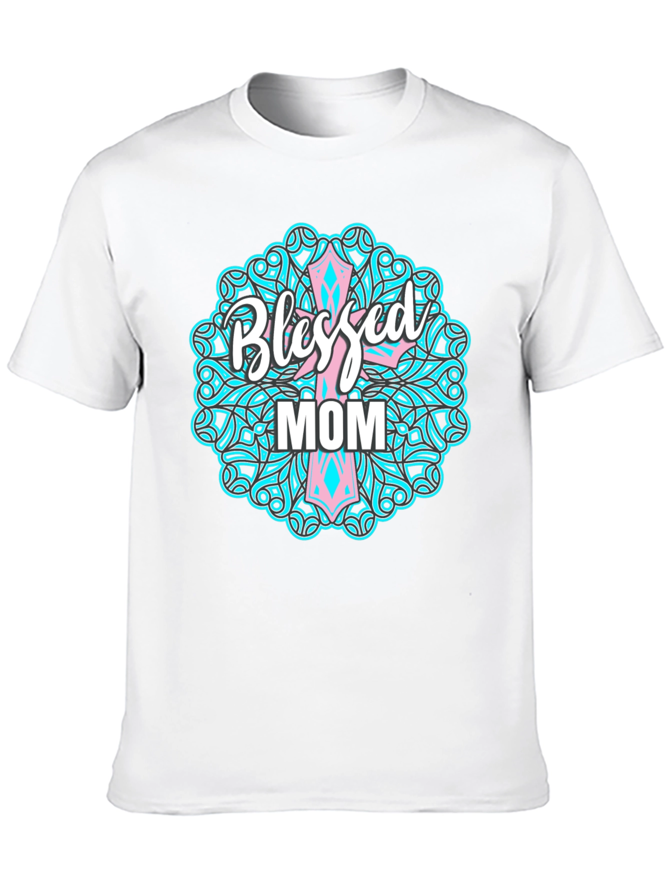 Blessed Mom Graphic Tee - Christian Mothers Day Shirt
