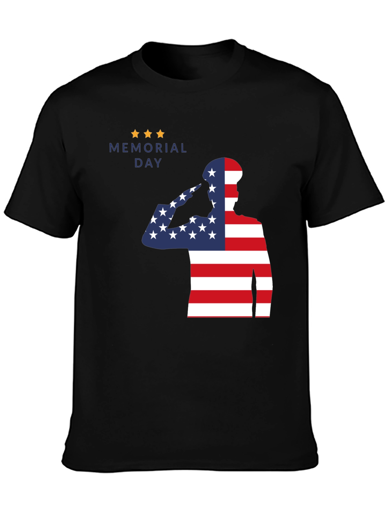 Memorial Day Patriotic American Flag Soldier T-Shirt