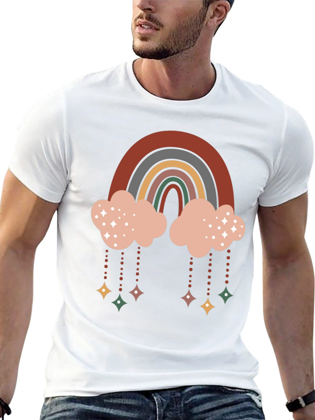 Retro Rainbow Cloud Tee
