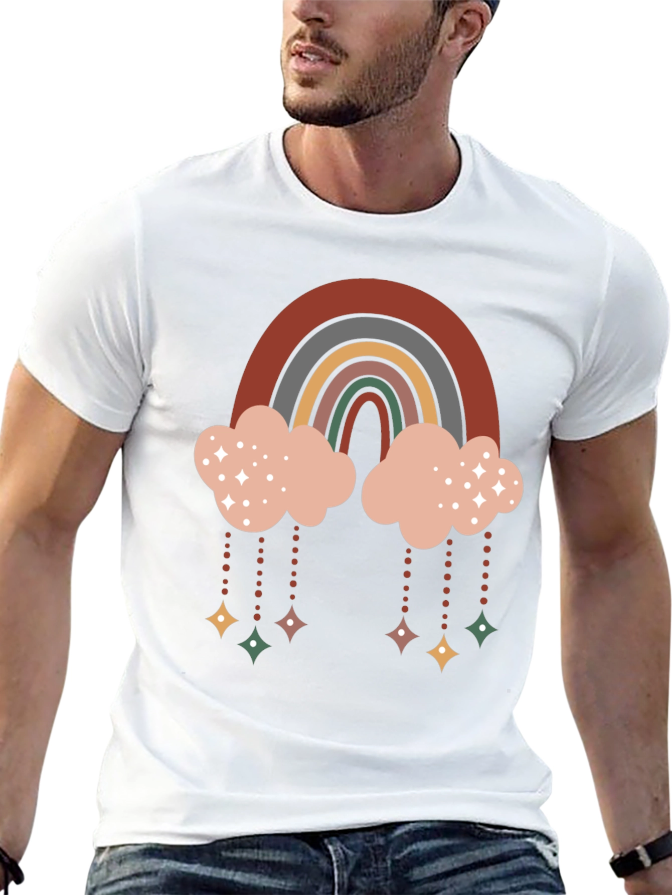 Retro Rainbow Cloud Tee