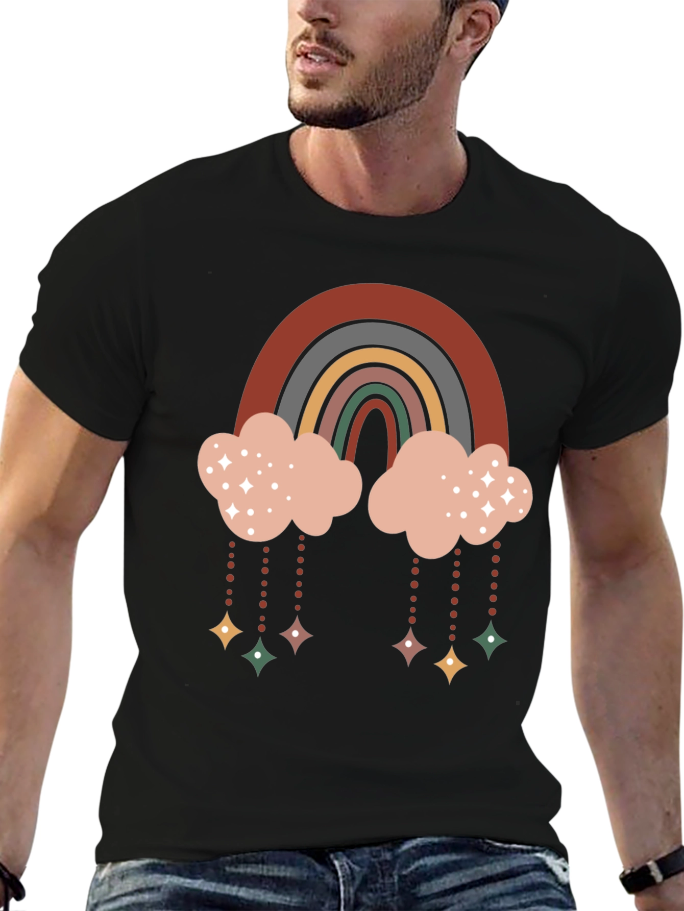 Retro Rainbow Cloud Tee