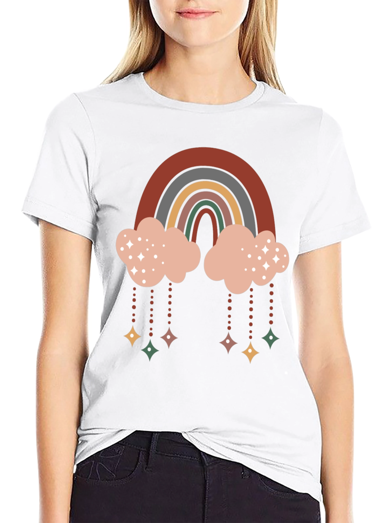 Retro Rainbow Cloud Tee