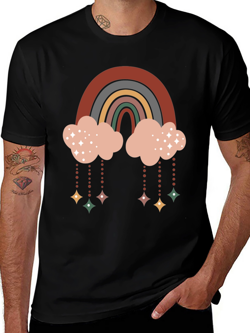 Retro Rainbow Cloud Tee