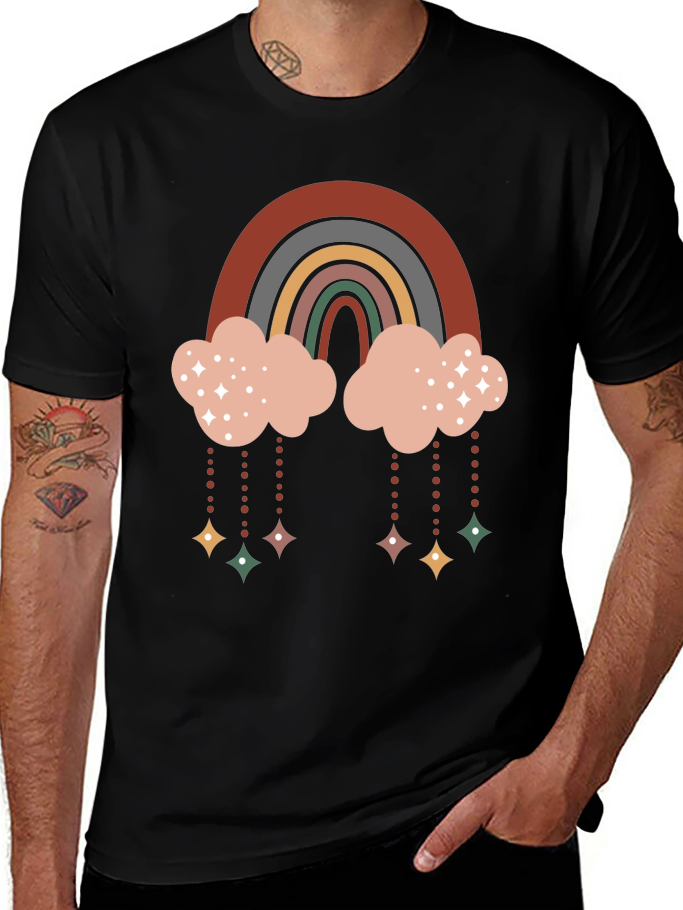 Retro Rainbow Cloud Tee