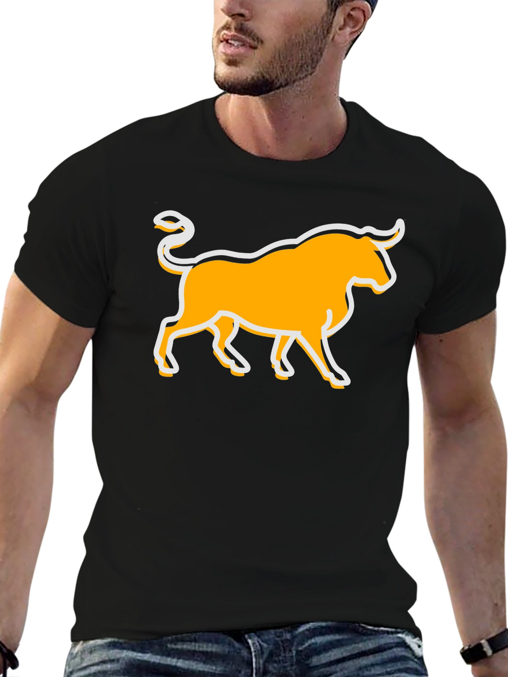 Bull Graphic T-Shirt - Black