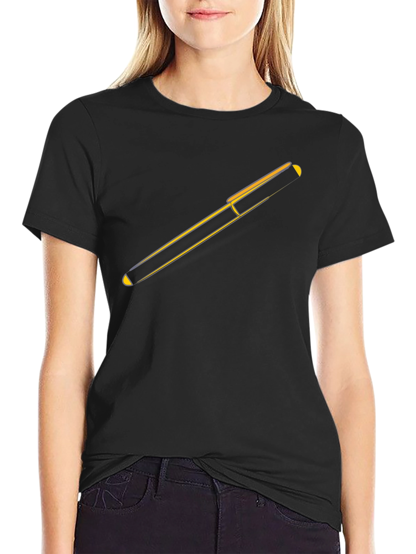 Minimalist Trombone Graphic Black Tee