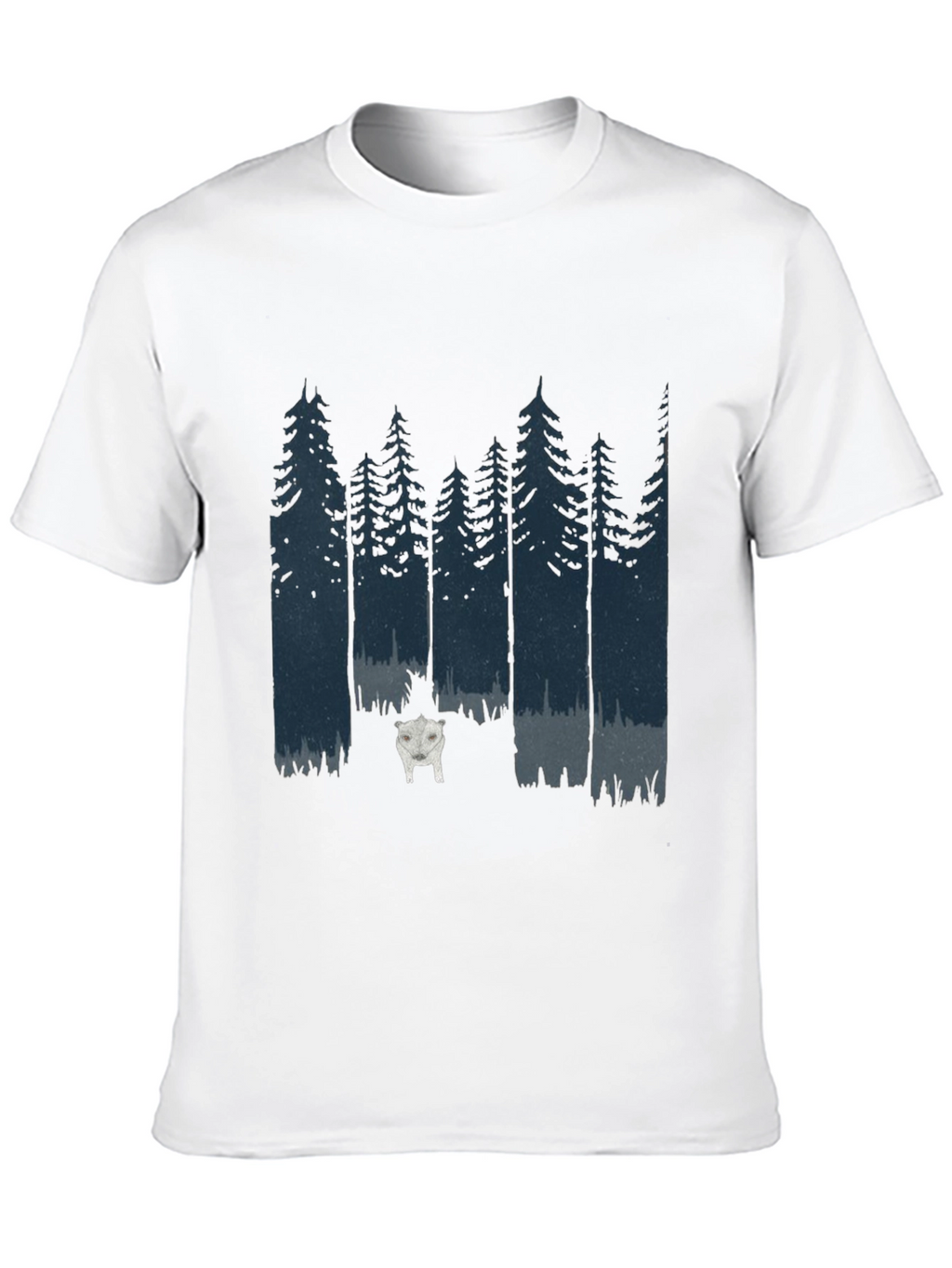 Forest Wolf Graphic Tee - Premium Cotton T-Shirt