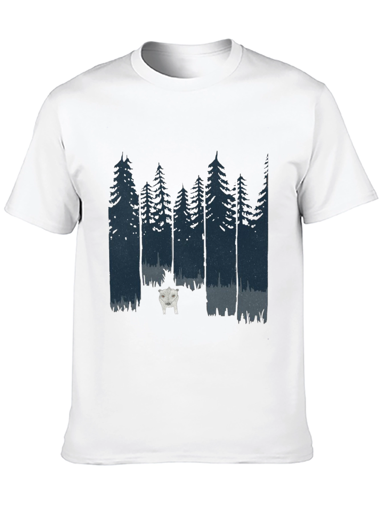 Forest Wolf Graphic Tee - Premium Cotton T-Shirt