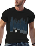 Forest Wolf Graphic Tee - Premium Cotton T-Shirt