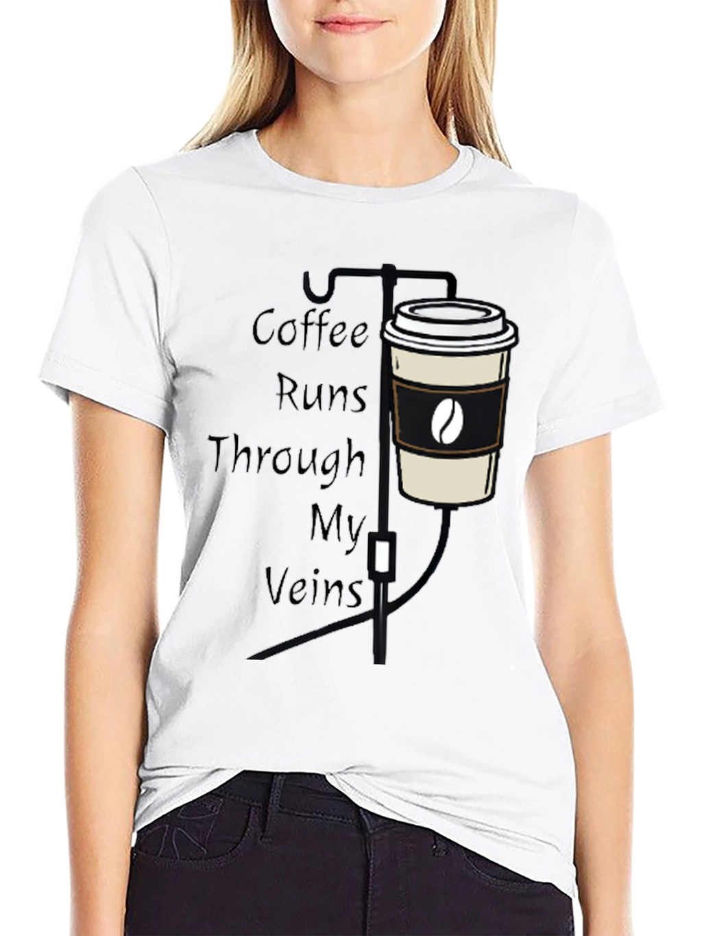 Coffee Runs Through My Veins Graphic Tee
