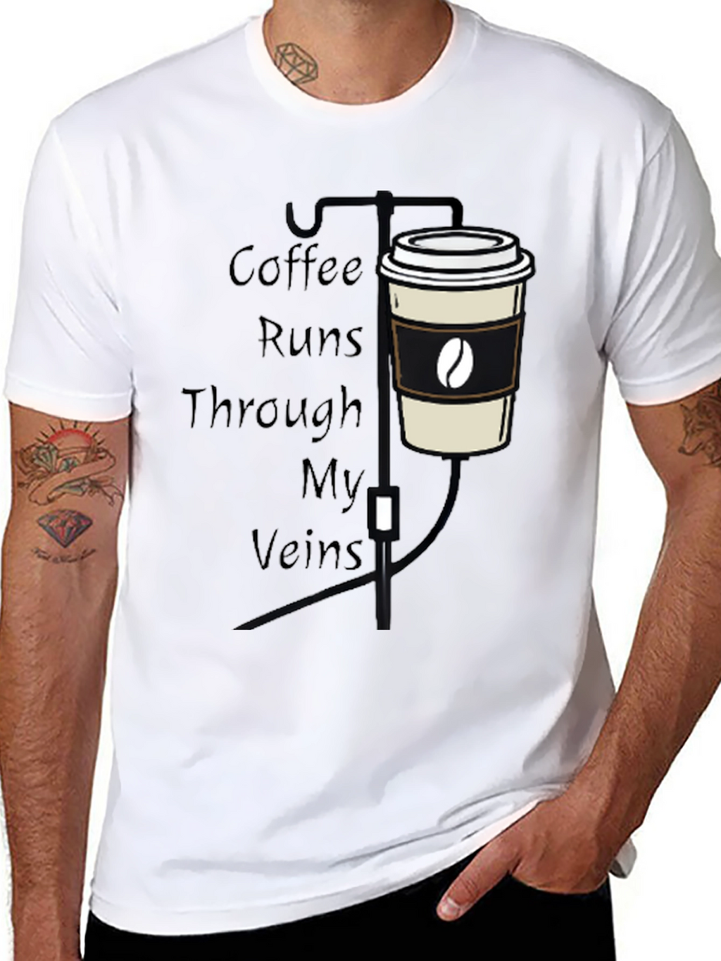 Coffee Runs Through My Veins Graphic Tee