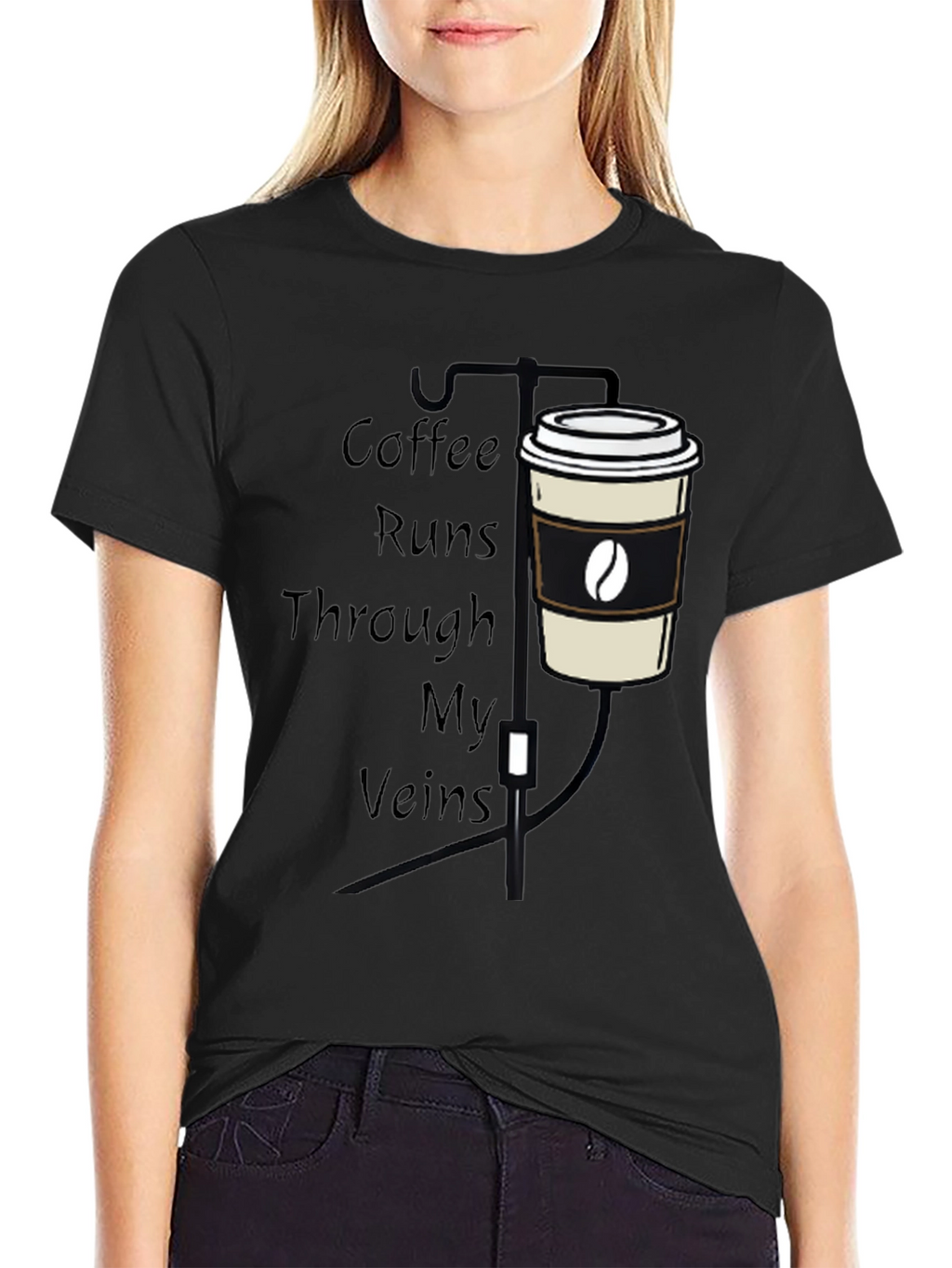Coffee Runs Through My Veins Graphic Tee