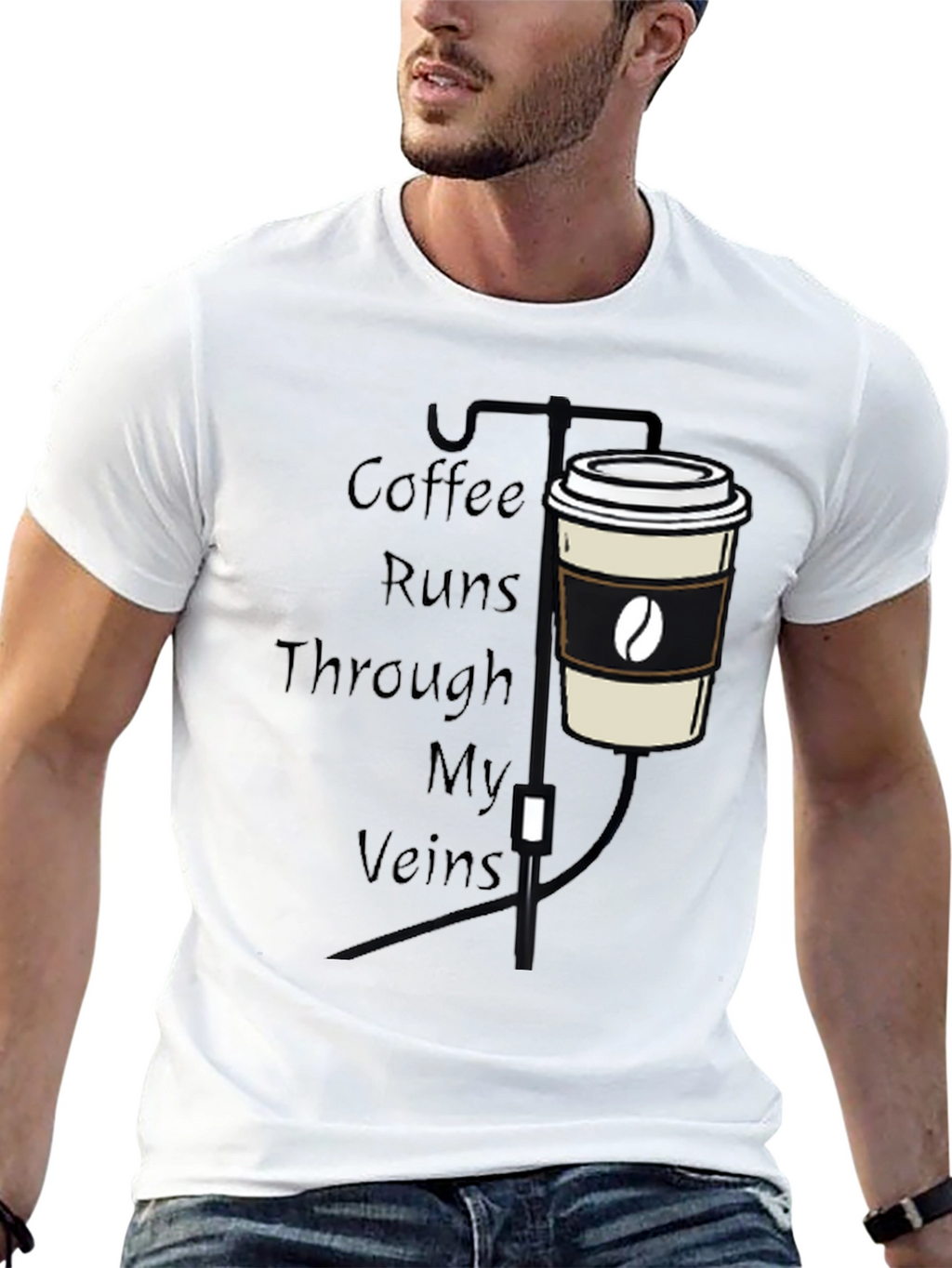 Coffee Runs Through My Veins Graphic Tee