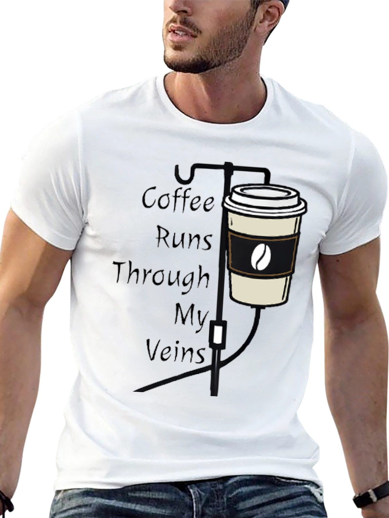 Coffee Runs Through My Veins Graphic Tee