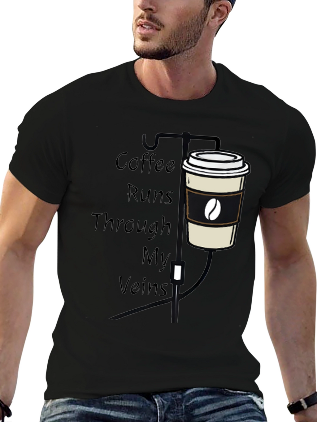 Coffee Runs Through My Veins Graphic Tee