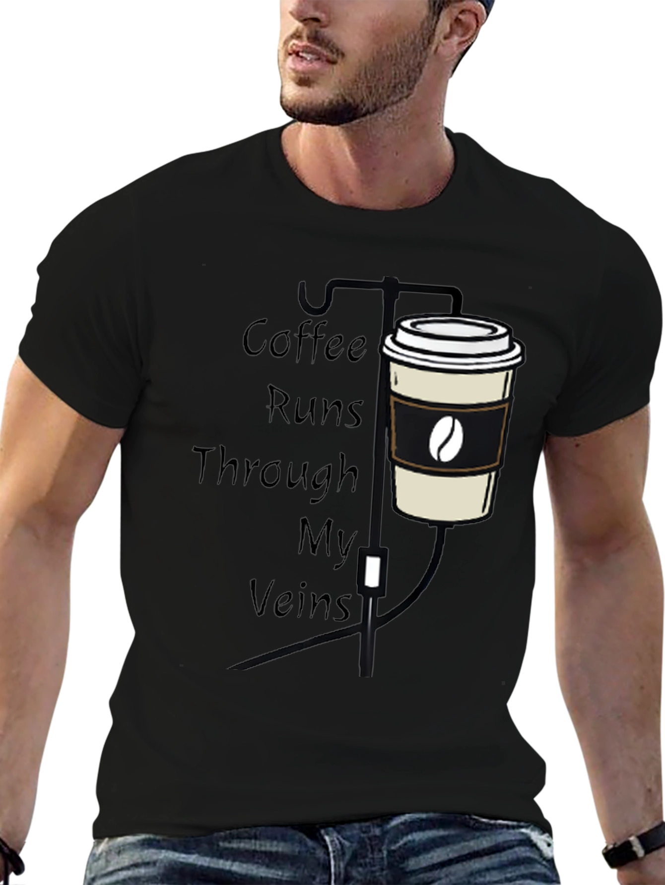Coffee Runs Through My Veins Graphic Tee