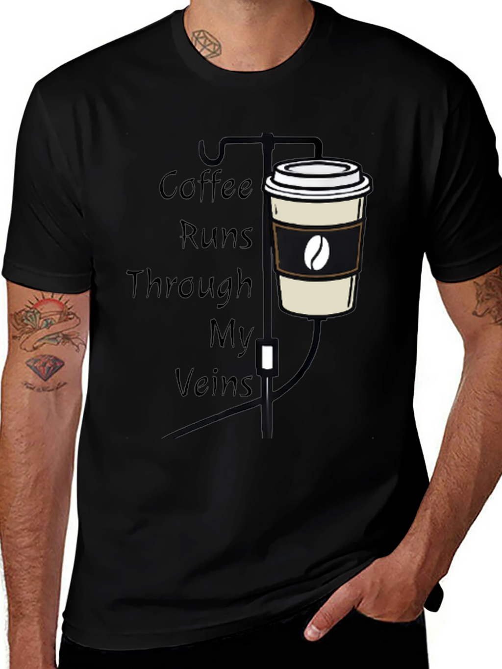 Coffee Runs Through My Veins Graphic Tee