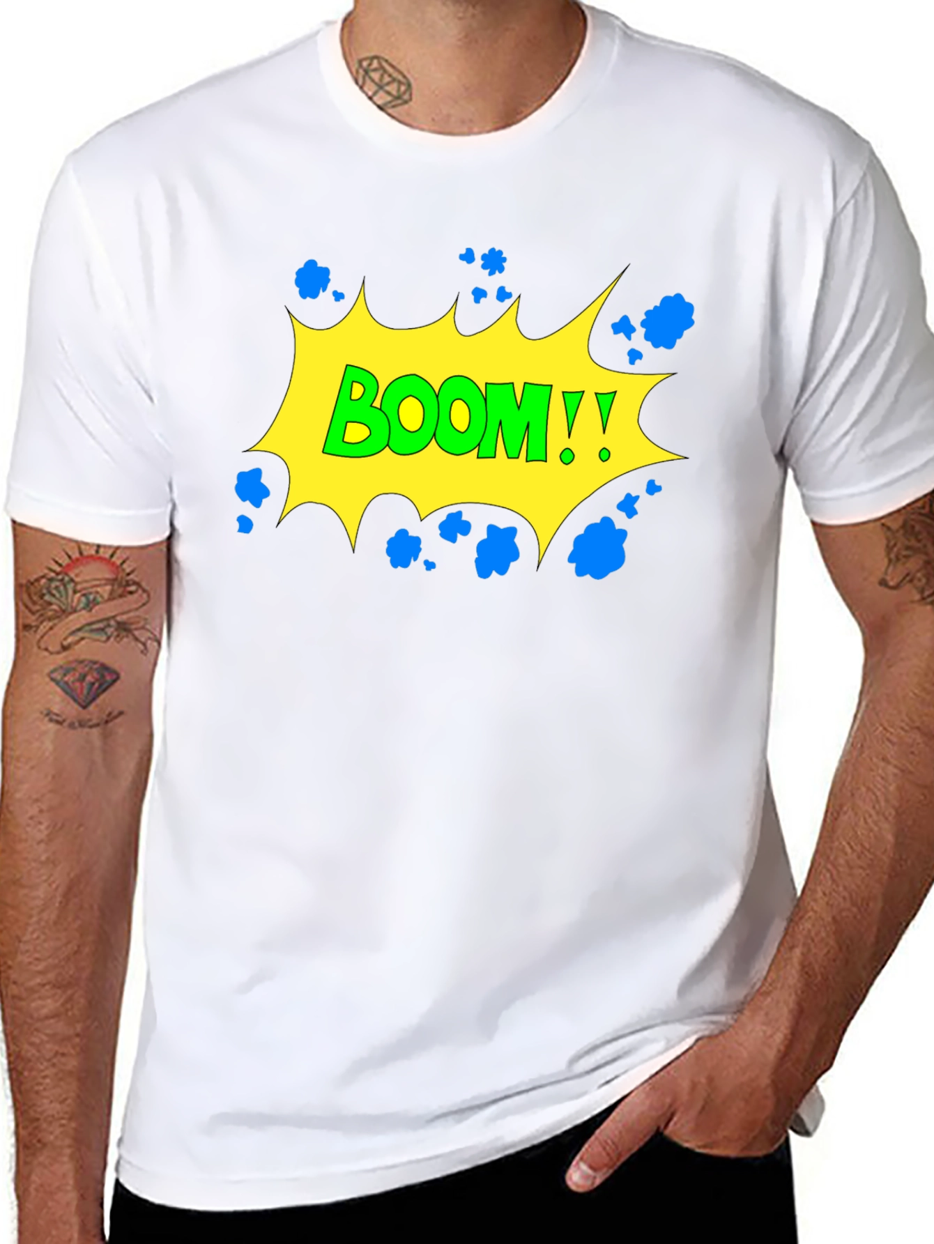 Boom Graphic Black T-Shirt - Comic Style!