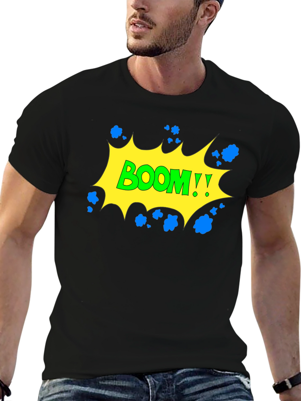 Boom Graphic Black T-Shirt - Comic Style!