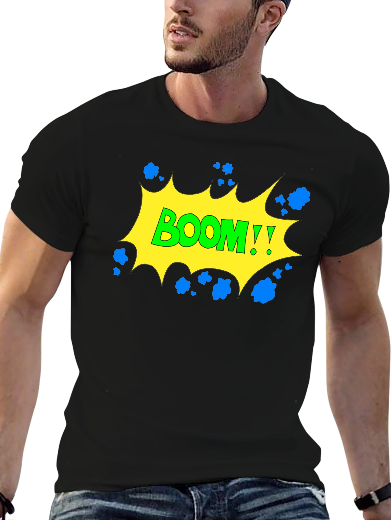 Boom Graphic Black T-Shirt - Comic Style!