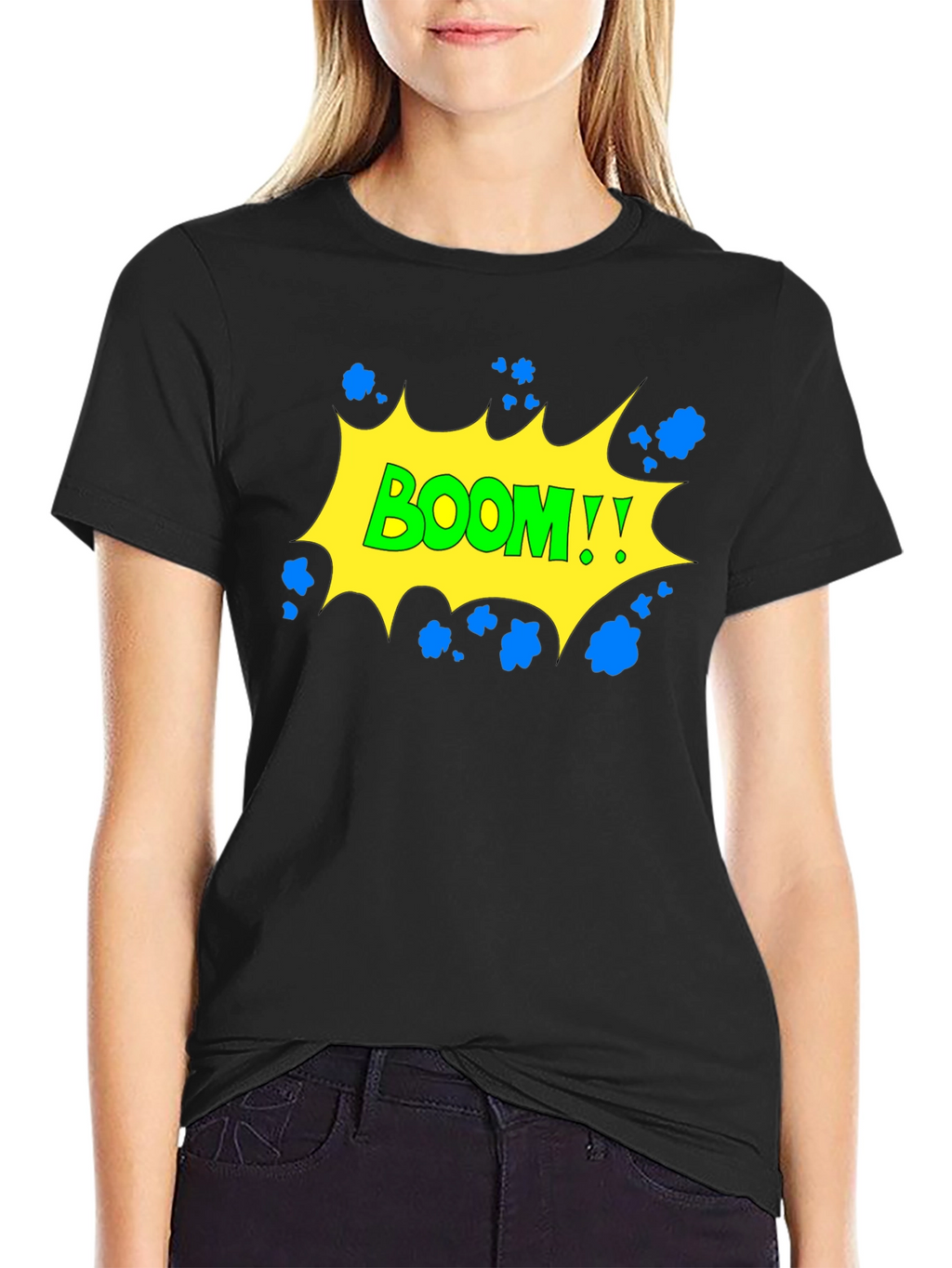 Boom Graphic Black T-Shirt - Comic Style!
