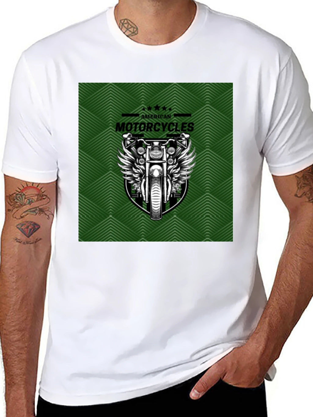 American Motorcycles Graphic Tee - Black Cotton T-Shirt