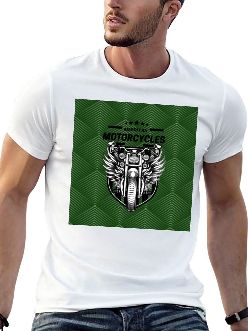 American Motorcycles Graphic Tee - Black Cotton T-Shirt