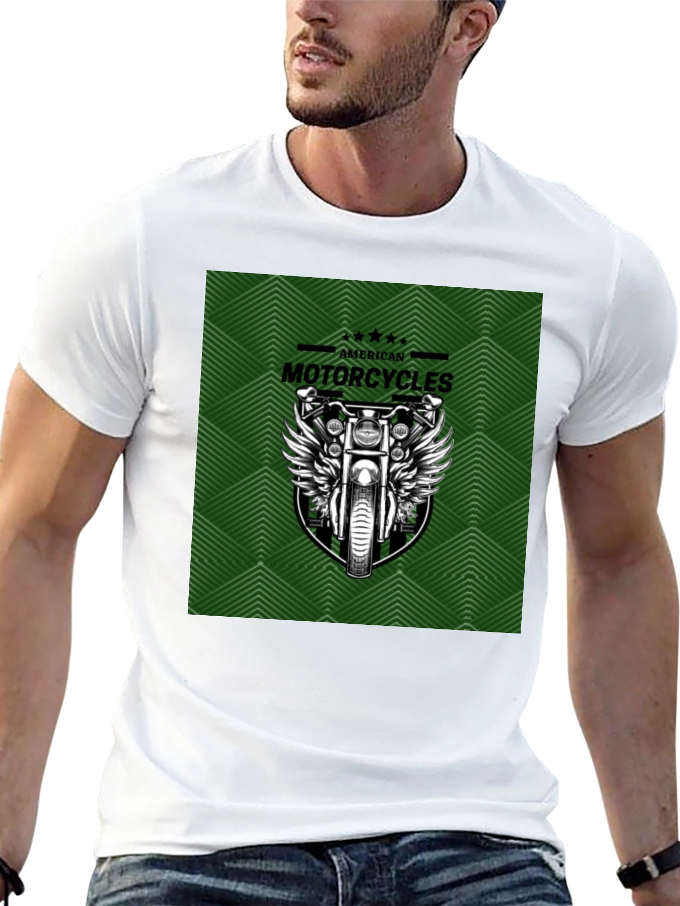 American Motorcycles Graphic Tee - Black Cotton T-Shirt
