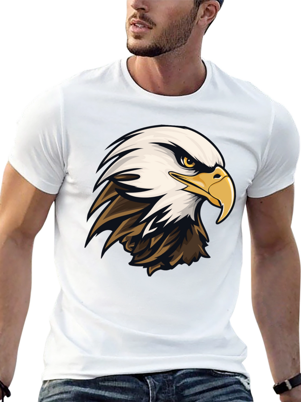 Bald Eagle Graphic Tee - Mens Black T-Shirt