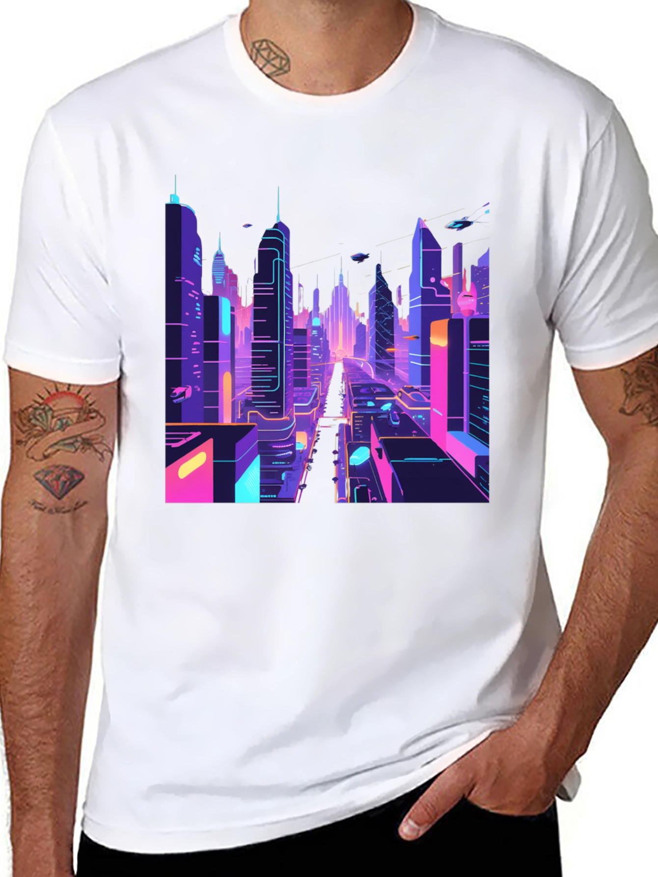 Cyberpunk Cityscape T-Shirt
