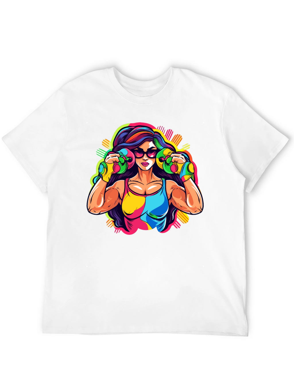 Retro Fitness Graphic Tee - Black