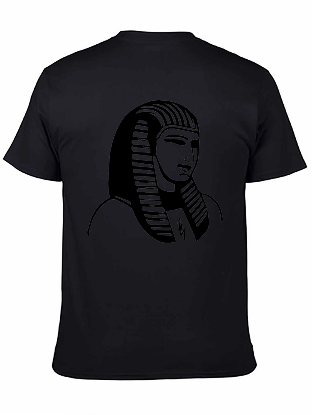 Egyptian Pharaoh Graphic Print Black T-Shirt