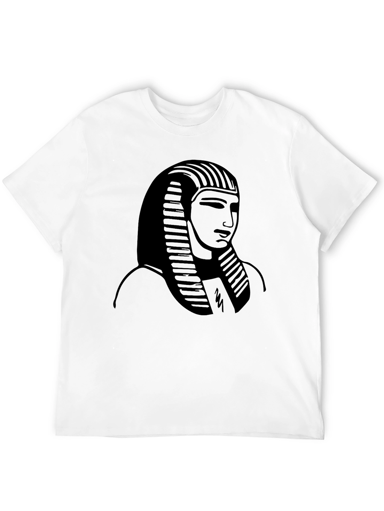 Egyptian Pharaoh Graphic Print Black T-Shirt