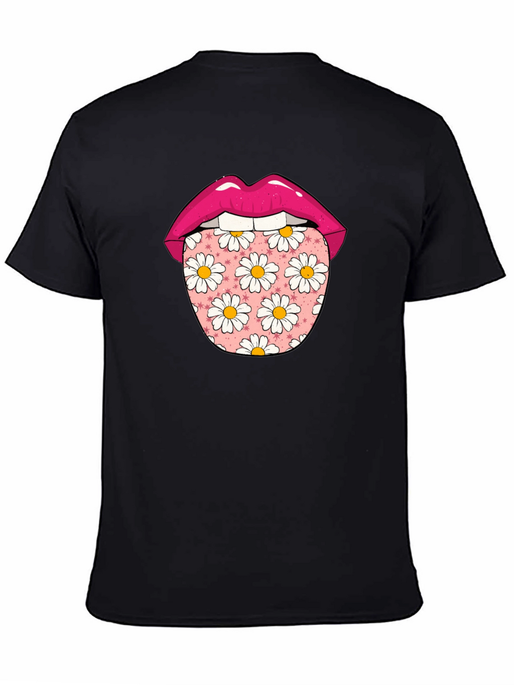 Daisy Tongue Graphic T-Shirt - Funky Black Tee