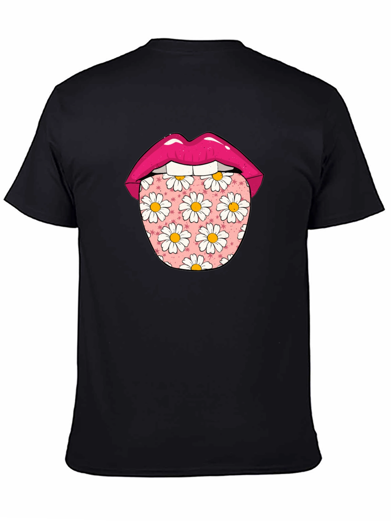 Daisy Tongue Graphic T-Shirt - Funky Black Tee