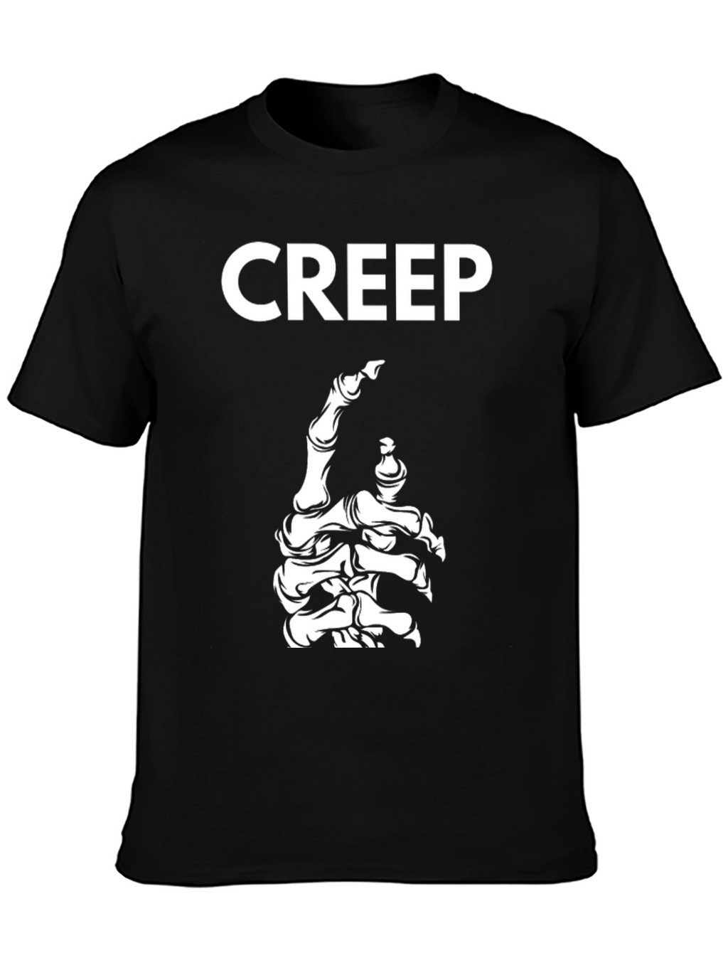 Creep Skeleton Hand Graphic T-Shirt