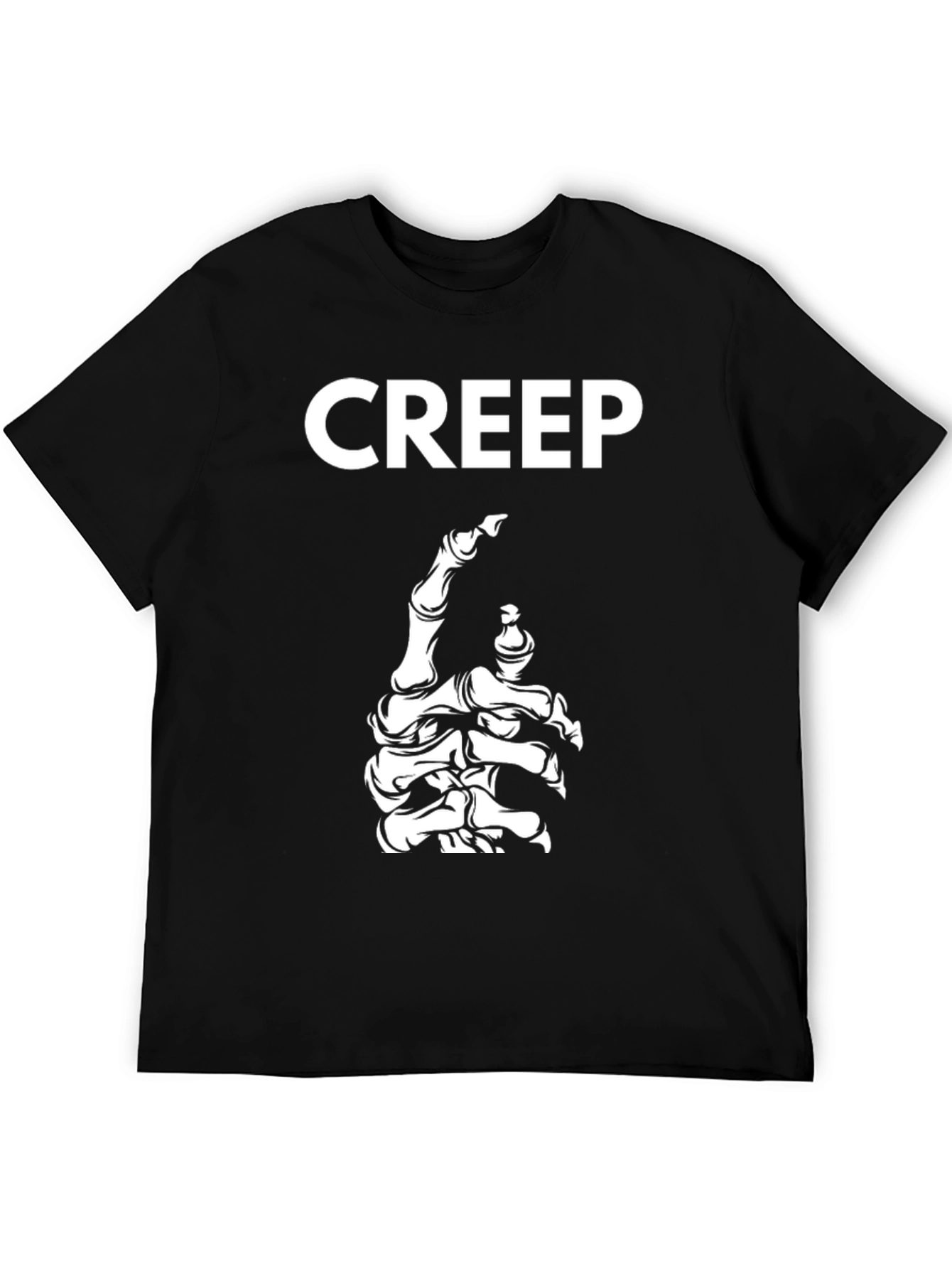 Creep Skeleton Hand Graphic T-Shirt