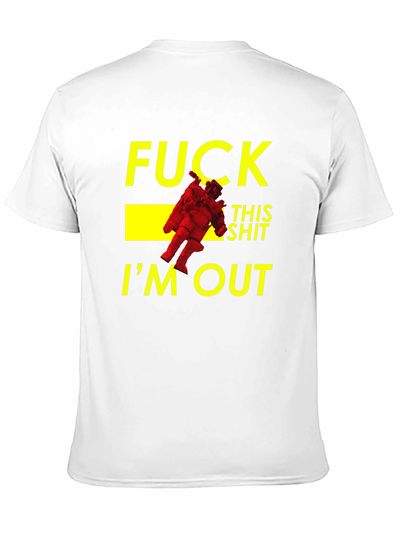 Funny Astronaut Im Out Black T-Shirt