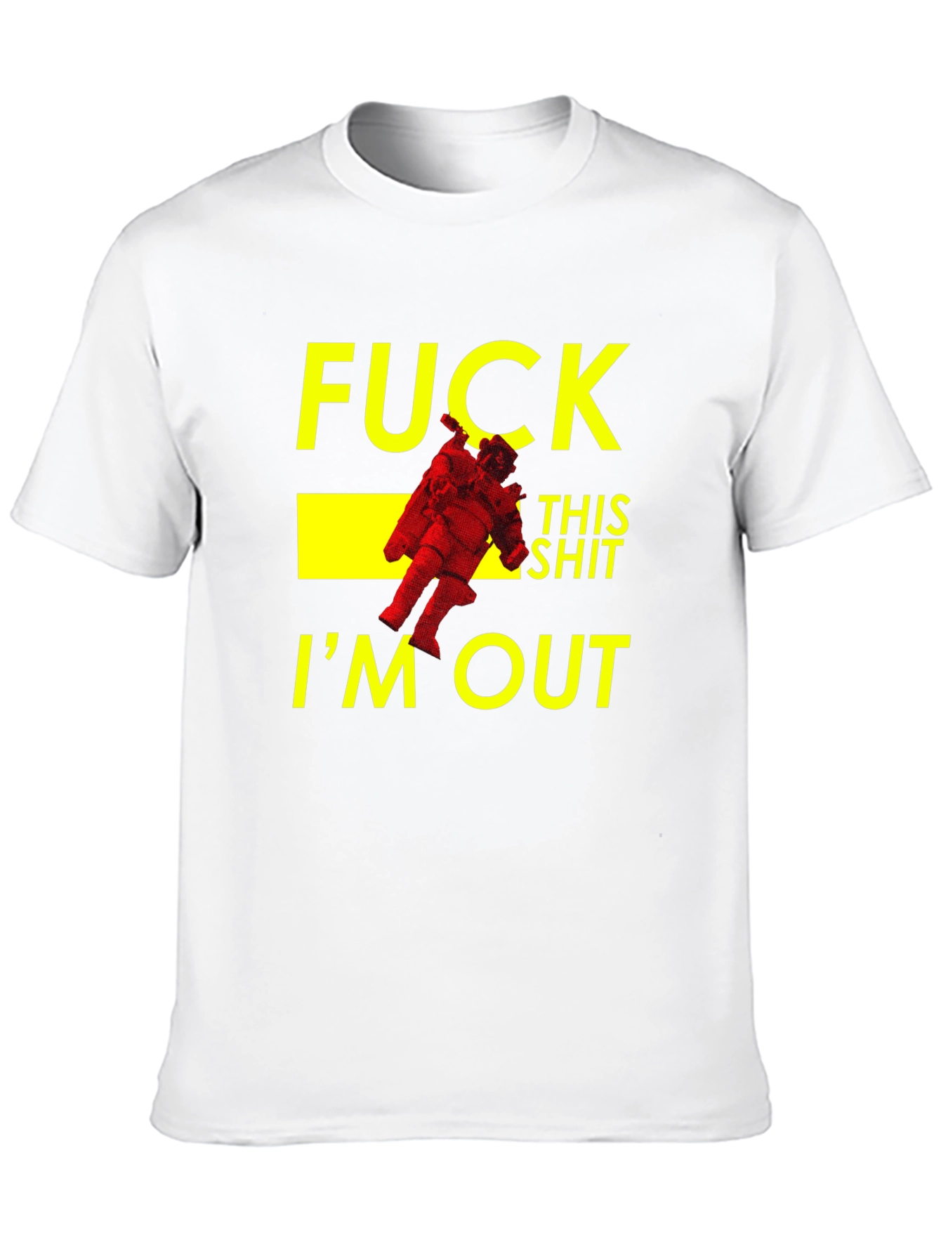 Funny Astronaut Im Out Black T-Shirt
